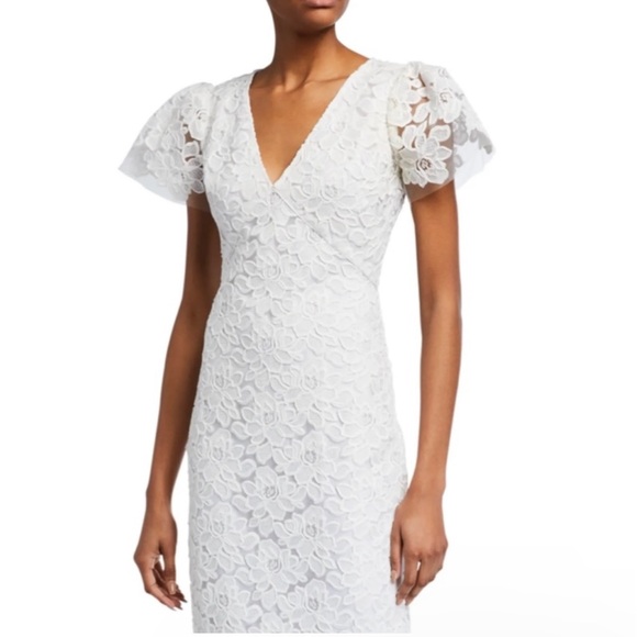 NEW SHOSHANNA MIDNIGHT CEREZA LACE MIDI MERMAID COCKTAIL DRESS - Picture 16 of 16